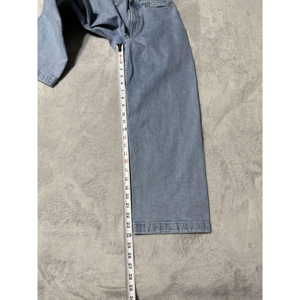Madewell Emmett Wide Leg Jeans Womens 25 Petite Light Wash Blue High Rise Crop - Picture 3 of 10